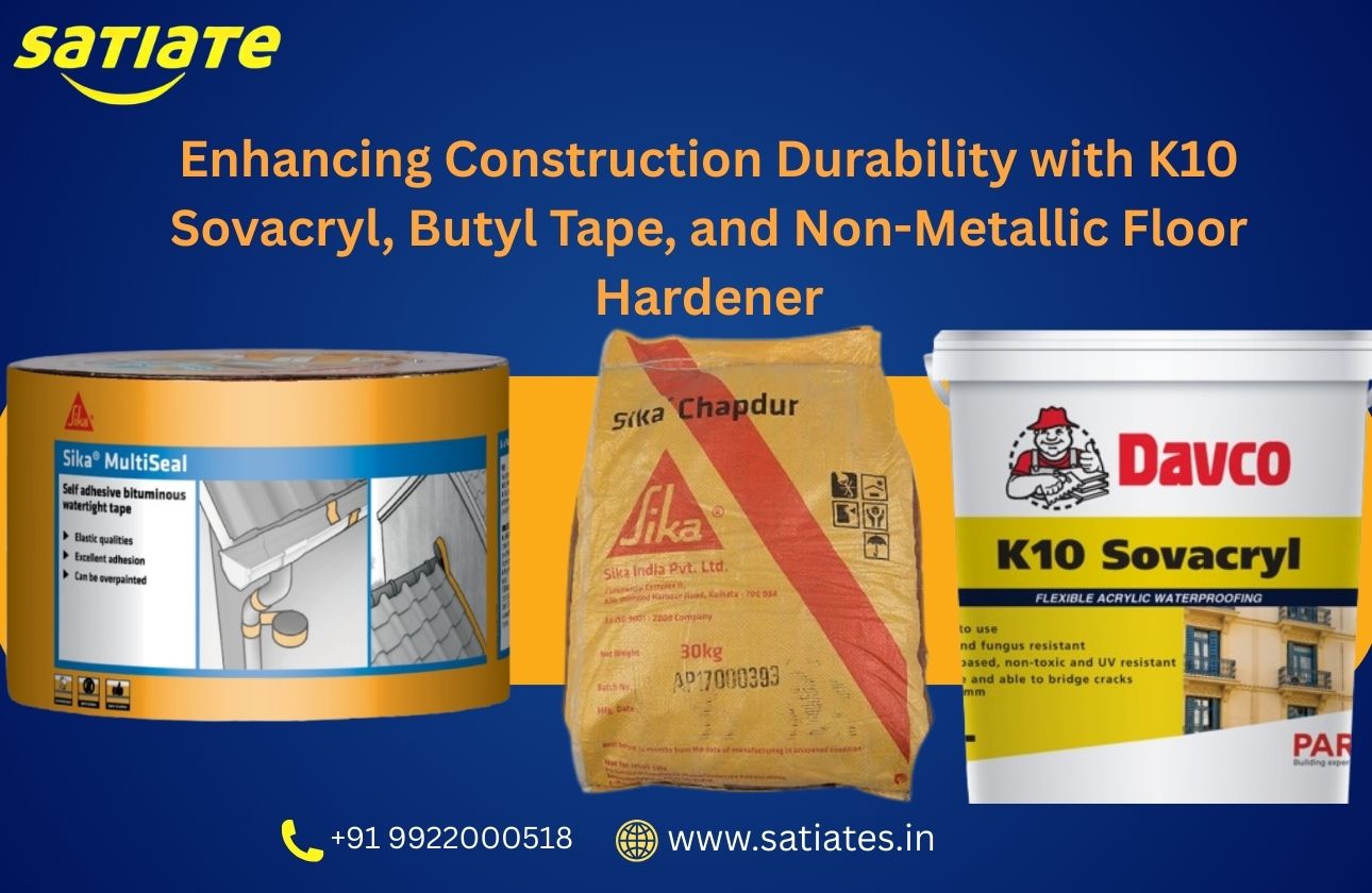 Enhancing Construction Durability with K10 Sovacryl, Butyl Tape, and Non-Metallic Floor Hardener